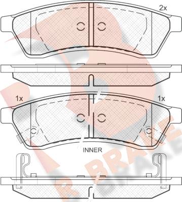 R Brake RB1930 - Bremžu uzliku kompl., Disku bremzes autodraugiem.lv