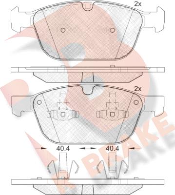 R Brake RB1920 - Bremžu uzliku kompl., Disku bremzes autodraugiem.lv