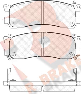 R Brake RB1418 - Bremžu uzliku kompl., Disku bremzes autodraugiem.lv