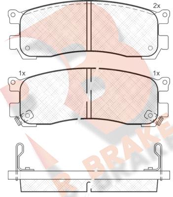 R Brake RB1417 - Bremžu uzliku kompl., Disku bremzes autodraugiem.lv