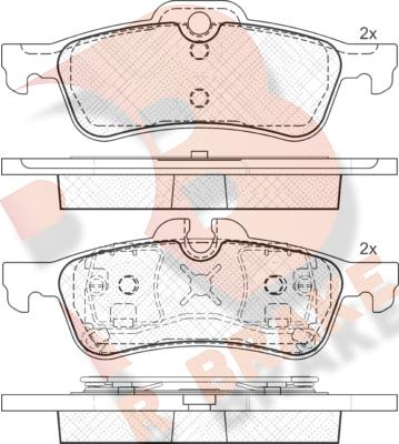 R Brake RB1599 - Bremžu uzliku kompl., Disku bremzes autodraugiem.lv