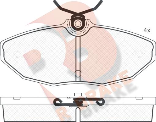 R Brake RB1546 - Bremžu uzliku kompl., Disku bremzes autodraugiem.lv