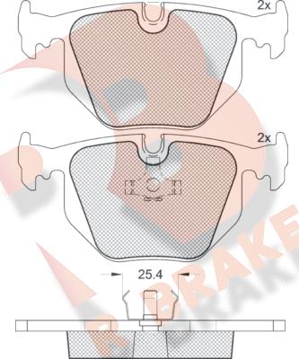 R Brake RB1548 - Bremžu uzliku kompl., Disku bremzes autodraugiem.lv