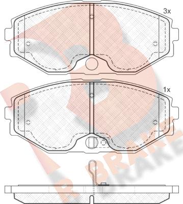 R Brake RB1569 - Bremžu uzliku kompl., Disku bremzes autodraugiem.lv