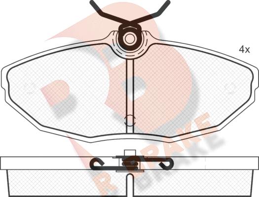 R Brake RB1562 - Bremžu uzliku kompl., Disku bremzes autodraugiem.lv