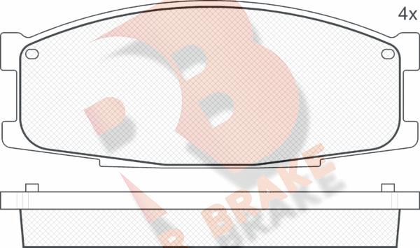 R Brake RB1505 - Bremžu uzliku kompl., Disku bremzes autodraugiem.lv