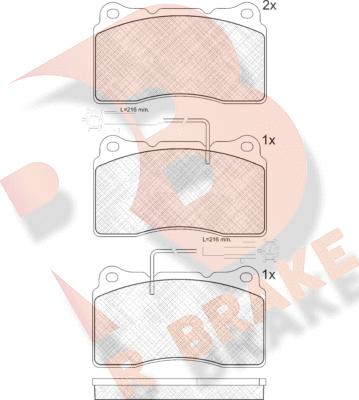 R Brake RB1515 - Bremžu uzliku kompl., Disku bremzes autodraugiem.lv