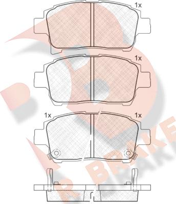 R Brake RB1583 - Bremžu uzliku kompl., Disku bremzes autodraugiem.lv