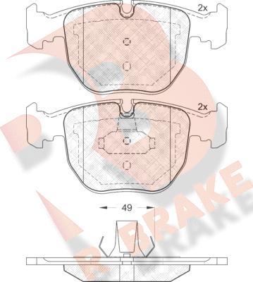 R Brake RB1530 - Bremžu uzliku kompl., Disku bremzes autodraugiem.lv