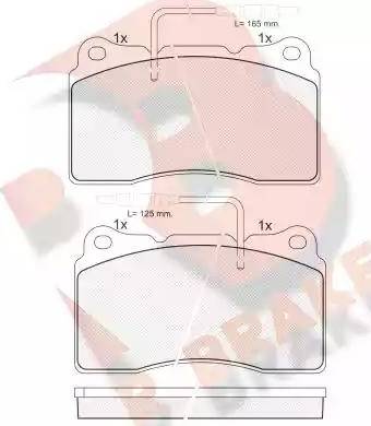 R Brake RB1699 - Bremžu uzliku kompl., Disku bremzes autodraugiem.lv