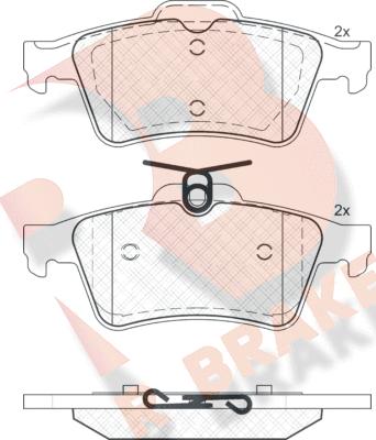 R Brake RB1651-200 - Bremžu uzliku kompl., Disku bremzes autodraugiem.lv