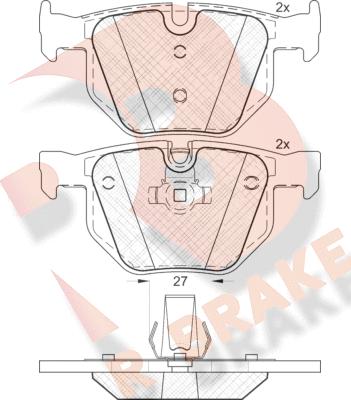 R Brake RB1684 - Bremžu uzliku kompl., Disku bremzes autodraugiem.lv