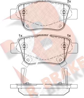 R Brake RB1688 - Bremžu uzliku kompl., Disku bremzes autodraugiem.lv