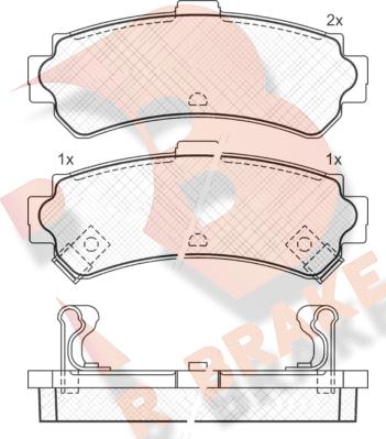 R Brake RB1095 - Bremžu uzliku kompl., Disku bremzes autodraugiem.lv