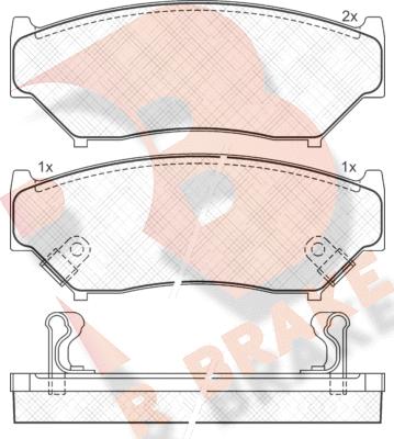 R Brake RB1096 - Bremžu uzliku kompl., Disku bremzes autodraugiem.lv