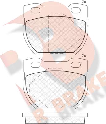 R Brake RB1090 - Bremžu uzliku kompl., Disku bremzes autodraugiem.lv