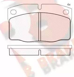 R Brake RB1092 - Bremžu uzliku kompl., Disku bremzes autodraugiem.lv