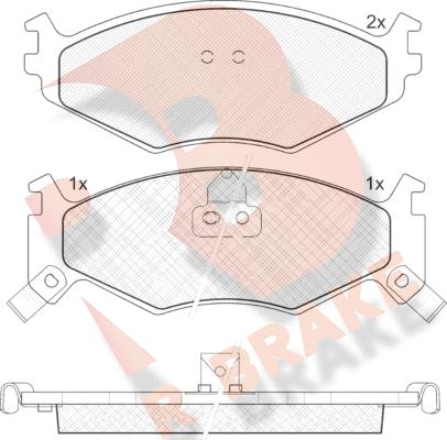 R Brake RB1056-205 - Bremžu uzliku kompl., Disku bremzes autodraugiem.lv