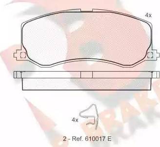 R Brake RB1001 - Bremžu uzliku kompl., Disku bremzes autodraugiem.lv