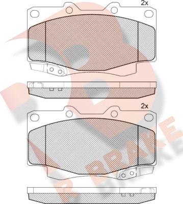 R Brake RB1007-208 - Bremžu uzliku kompl., Disku bremzes autodraugiem.lv