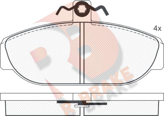 R Brake RB1014 - Bremžu uzliku kompl., Disku bremzes autodraugiem.lv