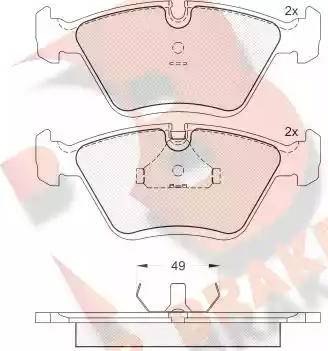 R Brake RB1083 - Bremžu uzliku kompl., Disku bremzes autodraugiem.lv