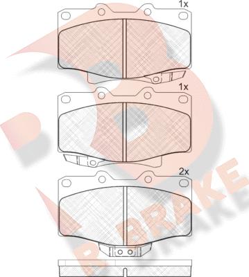 R Brake RB1025 - Bremžu uzliku kompl., Disku bremzes autodraugiem.lv