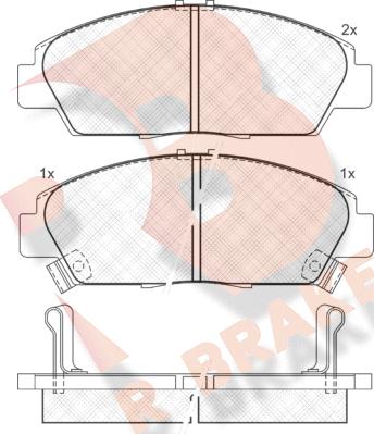 R Brake RB1020 - Bremžu uzliku kompl., Disku bremzes autodraugiem.lv