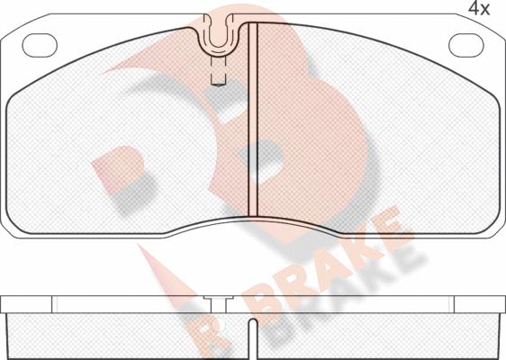 R Brake RB1078 - Bremžu uzliku kompl., Disku bremzes autodraugiem.lv