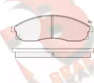 R Brake RB1147 - Bremžu uzliku kompl., Disku bremzes autodraugiem.lv