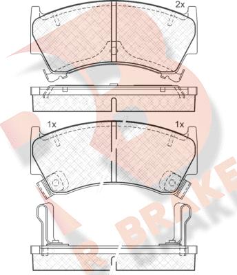 R Brake RB1153 - Bremžu uzliku kompl., Disku bremzes autodraugiem.lv