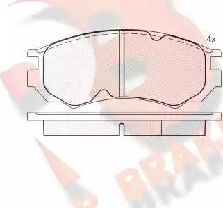 R Brake RB1105 - Bremžu uzliku kompl., Disku bremzes autodraugiem.lv