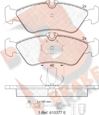 R Brake RB1103-203 - Bremžu uzliku kompl., Disku bremzes autodraugiem.lv