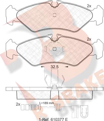 R Brake RB1102-203 - Bremžu uzliku kompl., Disku bremzes autodraugiem.lv