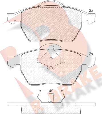 R Brake RB1139 - Bremžu uzliku kompl., Disku bremzes autodraugiem.lv