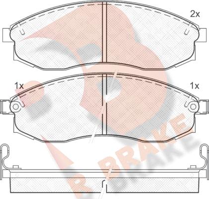 R Brake RB1179 - Bremžu uzliku kompl., Disku bremzes autodraugiem.lv