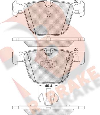 R Brake RB1896 - Bremžu uzliku kompl., Disku bremzes autodraugiem.lv