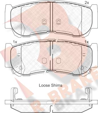 R Brake RB1829 - Bremžu uzliku kompl., Disku bremzes autodraugiem.lv