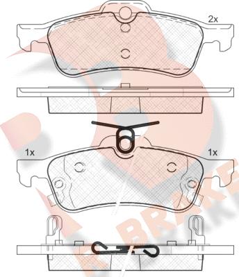 R Brake RB1878 - Bremžu uzliku kompl., Disku bremzes autodraugiem.lv