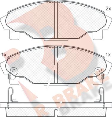 R Brake RB1340 - Bremžu uzliku kompl., Disku bremzes autodraugiem.lv