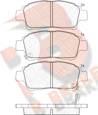 R Brake RB1304 - Bremžu uzliku kompl., Disku bremzes autodraugiem.lv