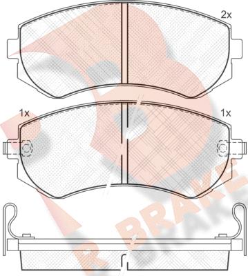 R Brake RB1300 - Bremžu uzliku kompl., Disku bremzes autodraugiem.lv