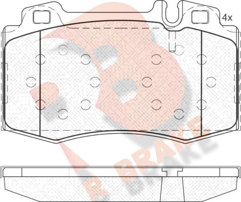 R Brake RB1389 - Bremžu uzliku kompl., Disku bremzes autodraugiem.lv