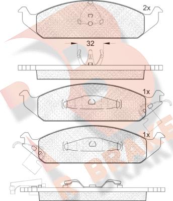 R Brake RB1339 - Bremžu uzliku kompl., Disku bremzes autodraugiem.lv