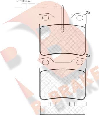 R Brake RB1241 - Bremžu uzliku kompl., Disku bremzes autodraugiem.lv