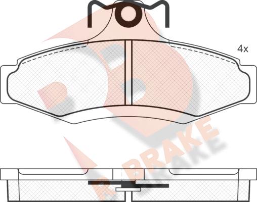 R Brake RB1261 - Bremžu uzliku kompl., Disku bremzes autodraugiem.lv