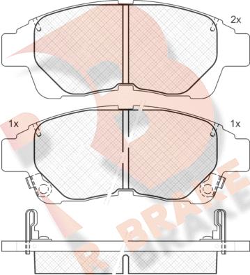 R Brake RB1210 - Bremžu uzliku kompl., Disku bremzes autodraugiem.lv