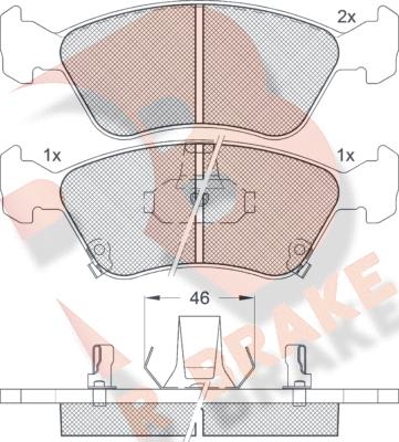 R Brake RB1235 - Bremžu uzliku kompl., Disku bremzes autodraugiem.lv