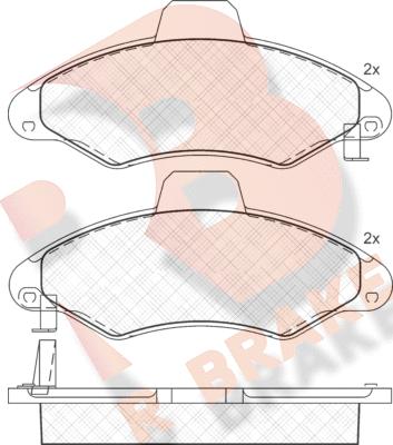 R Brake RB1229 - Bremžu uzliku kompl., Disku bremzes autodraugiem.lv