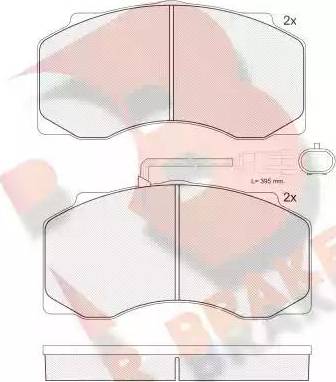 R Brake RB1221 - Bremžu uzliku kompl., Disku bremzes autodraugiem.lv